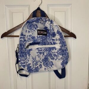 Trans by JanSport Meadow‎ Mini Backpack Turkish Ocean Vintage Floral JS0A3EPH3L7